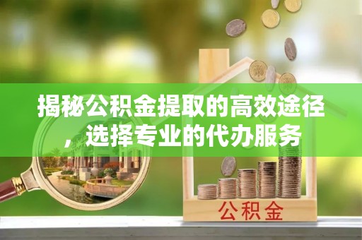 犍为揭秘公积金提取的高效途径，选择专业的代办服务